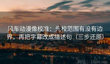 风车动漫像校准：先校范围有没有边界，再把字幕改成描述句（三步还原）