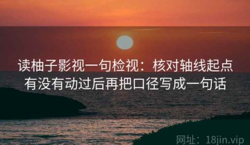 读柚子影视一句检视：核对轴线起点有没有动过后再把口径写成一句话