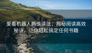 爱看机器人两步读法：揭秘阅读高效秘诀，让你轻松搞定任何书籍