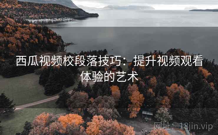 西瓜视频校段落技巧：提升视频观看体验的艺术