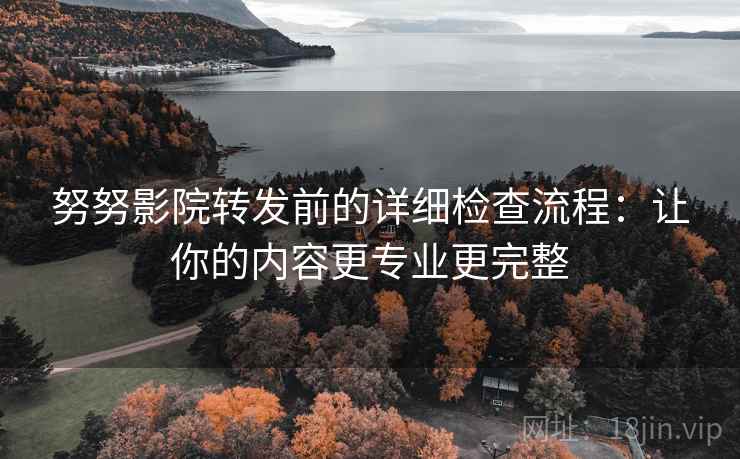 努努影院转发前的详细检查流程:让你的内容更专业更完整 努努影院转发前的详细检查流程:让你的内容更专业更完整