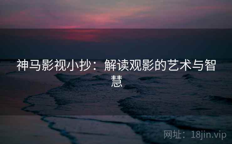 神马影视小抄:解读观影的艺术与智慧 神马影视小抄:解读观影的艺术与智慧